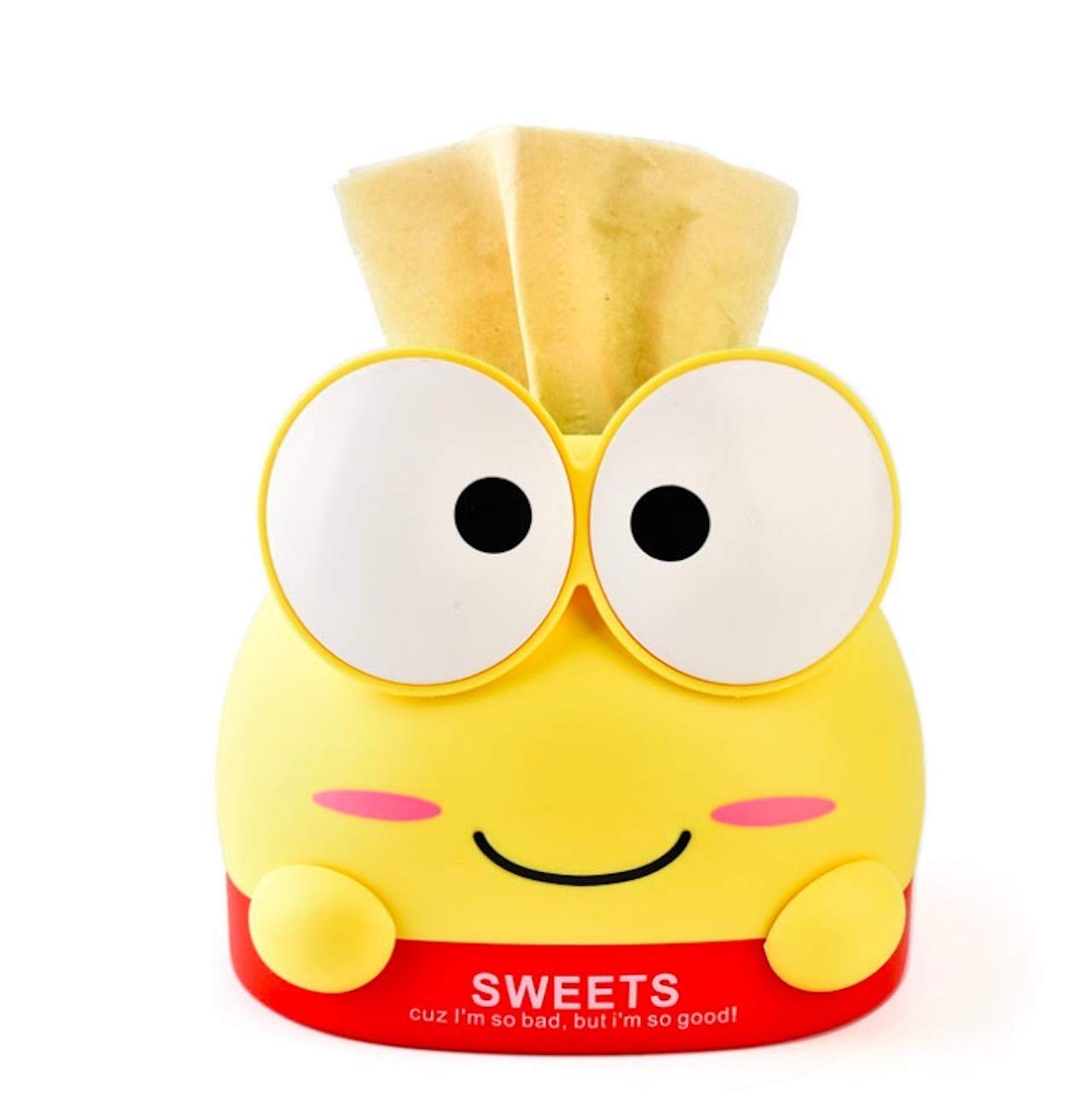 

[Queen-b] Держатель для рулонной бумаги, Милая лягушка, Животное, Чехол для коробки с салфетками, Хранение туалетной бумаги, Декоративный настольный для ванной (желтый)