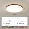 Full Spectrum Eye Protection Japanese-Style Wood Grain Ceiling Lamp for Living Room & Bedroom