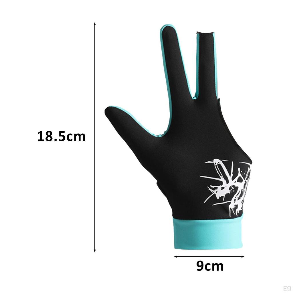 Billardhandschuh 3 Finger Pool Atmungsaktive Queuehandschuhe Spiel für Männer Frauen,