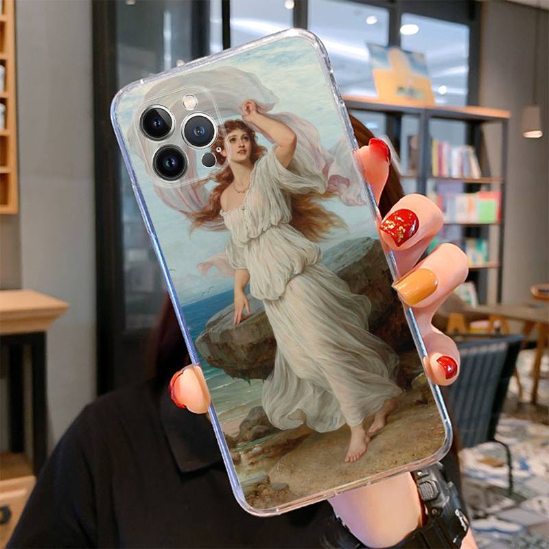 Renaissance Art Painting Pattern Phone Case For iPhone 14 13 12 Mini 11 Pro XS Max X XR SE 6 7 8 Plus Soft Silicone Cover