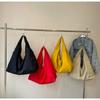 Colorful Solid Fabric Zipper Shoulder Bags Large Capacity High Quality Autumn New Style Bags