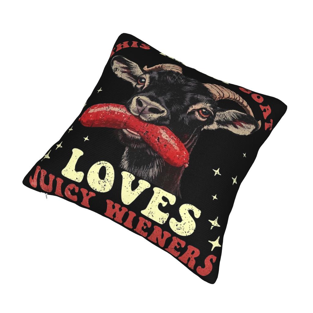 Throat Goat Funny Adult Humor Pillowcase Merch Printed Cushion Cover Decoration Pillow Case Cover Home Multi-Size