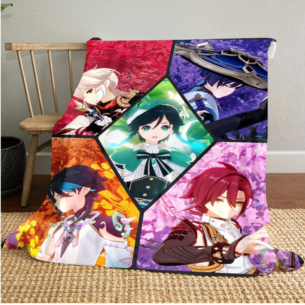 Genshin Heroes Blanket Soft And Portable All Season Home Bed Sofa Blanket Office Travel Nap Break Warm Blanket