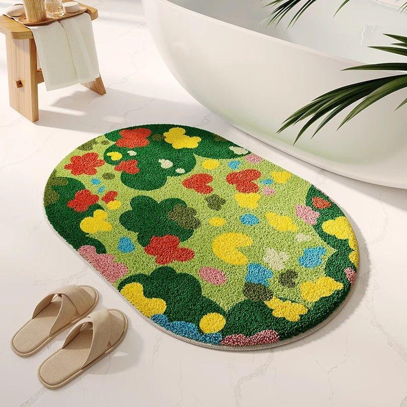 Toilet, Bathroom, Strong Water Absorption, Quick Drying, Anti Slip Foot Mat, Toilet Door, Household Small Fresh Carpet