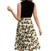 Women's Fashion Casual Lace-up Sleeveless Round Neck Splicing Short Dress