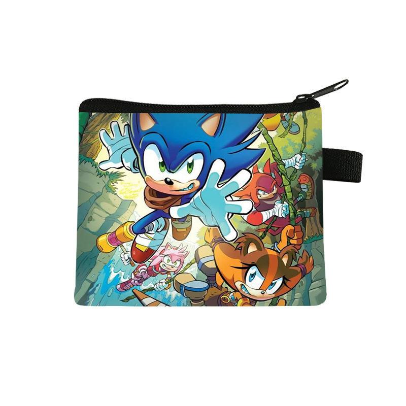 New Sonic Children's Change Bag Mini Bag Key Coin Headphone Bag Cute Cartoon Polyester Wallet