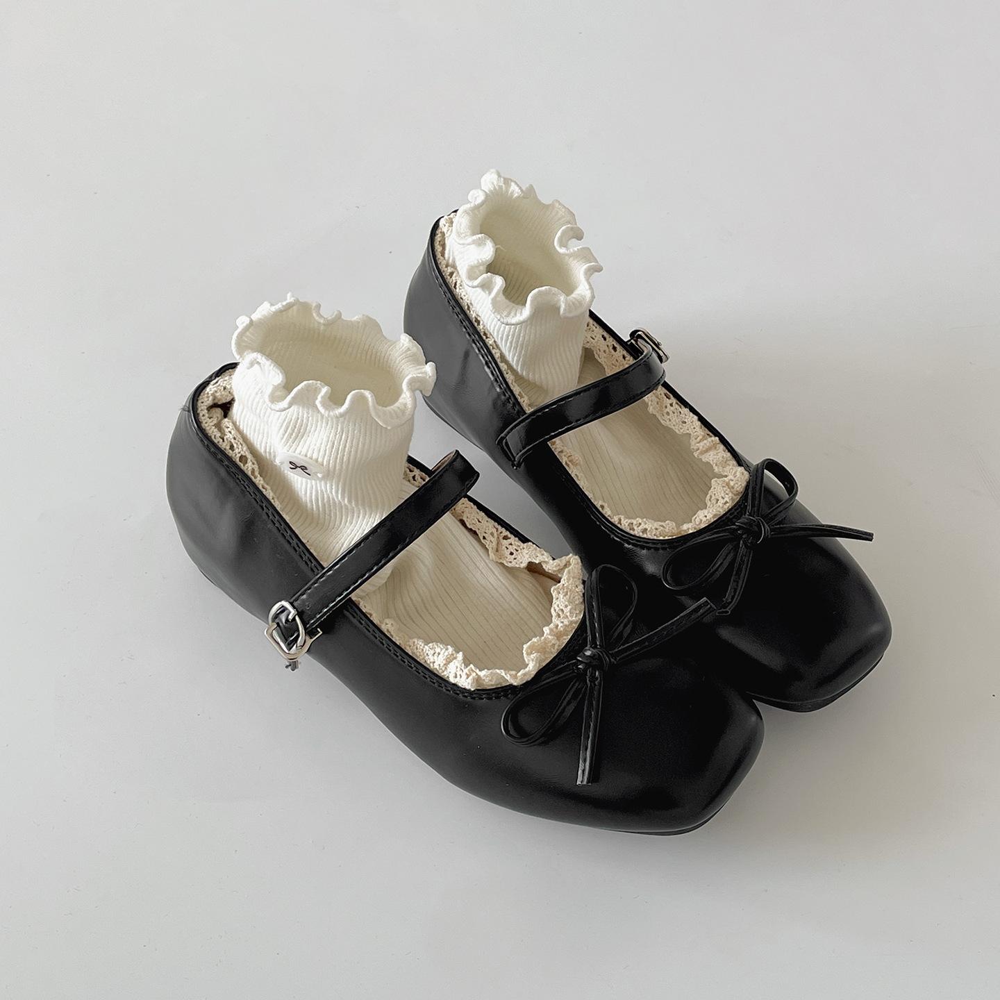 

Silver ballet style square head inner height increase shallow mouth flat-soled single shoes women s summer 2025 new soft-soled French Mary Jane shoes 35 чёрный