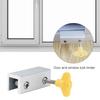 Door Window Lock Restrictor with Key Garage Door Frame Lock Adjustable Portable Security Multi-function for Bedroom and Office