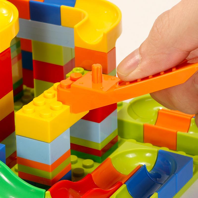 Children'S Toy Building Block 168 Small Particle Slide Ball Scene Assembly Diy Variety Puzzle Building Block