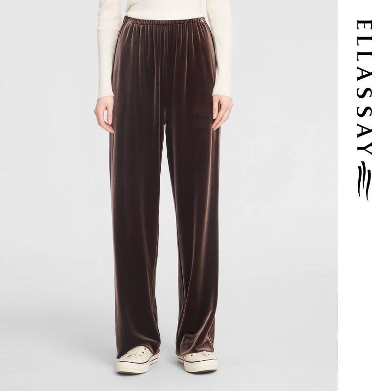 ELLASSAY Women's Elegant Loose Wide-Leg Straight Casual Pants
