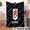Custom Name Fulham FC Crest Throws Blanket Flannel Blankets for Couch Bed Gifts for Men Women Picnic Blanket Christmas Fan Gifts