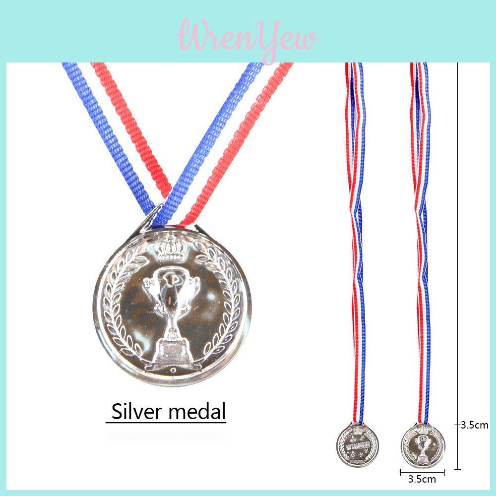 Children Plastic Gold Silver And Bronze Medal With Hanging Ropes For Sports Events And Party Gifts