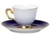 Okura Pottery 100th Anniversary Blue Rose Demitasse Cup & Saucer, Coffee/Tea, Approx. 80cc, Made In Japan, 62c/8011-r