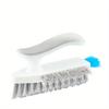 Triple-Sided Floor Brush Deep Cleaning Tool for Bathrooms and  Toilets Power Scrape Bristles for Tight Grooves and Gaps
