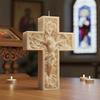 Rose Flower Mold Reusable Cross Candle Mold Silicone Mold Multifunctional For Plaster Crafts Religious Gifts Christmas
