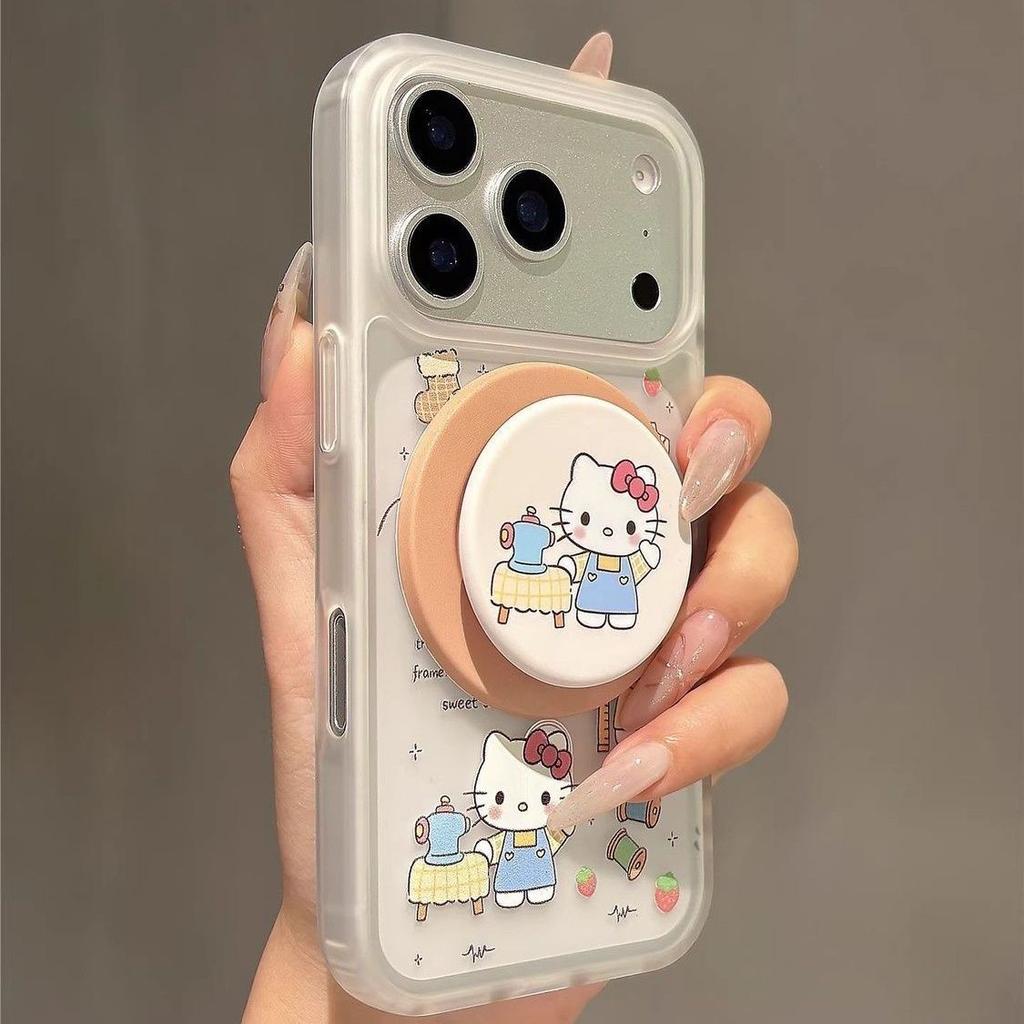 Kt Cat Is Suitable for Apple 11promax Mobile Phone Case 11plus Magnetic Suction 11 Bracket 11pro Skin Feeling 11e Creative 11