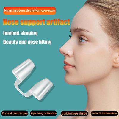 Soporte Nasal de Silicona Postoperatorio para Rinoplastia Moldeador Corrector de Nariz Torcida Fijador Pinza Nasal de Gel de Sílice Belleza del Ala Nasal
