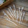 12/24Pcs Christmas Simulation Icicle Pendants Transparent Icicles Decor Clear Crystal Twisted Icicle for New Year Decor