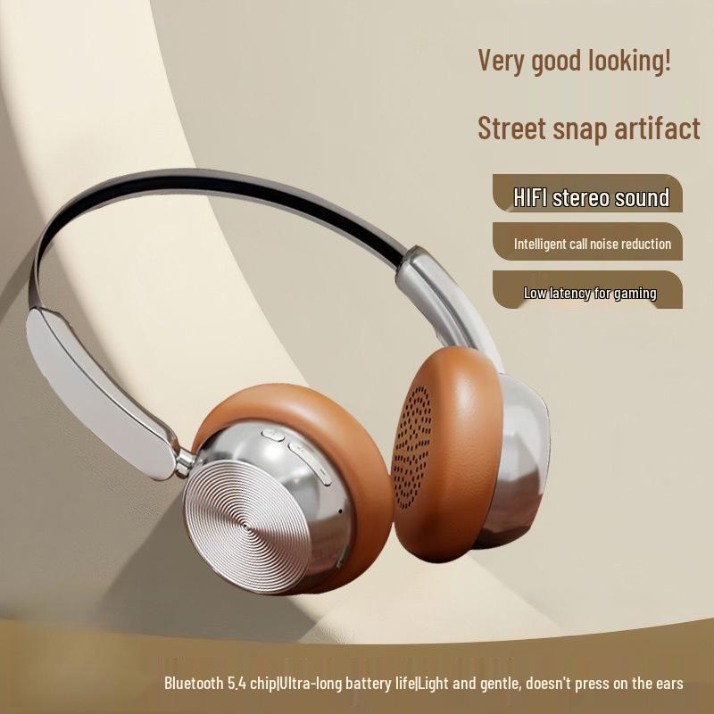 Retro American-Style Over-Ear Wireless Bluetooth Headphones, M20, with Long Battery Life