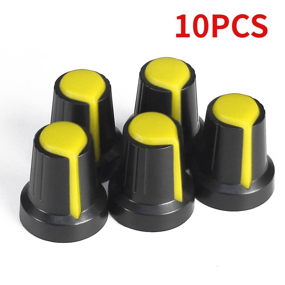 5-30PCS Potentiometer Knobs 15X17mm 6mm WH148 Potentiometer B10K Color Knob Cap Yellow Orange Blue White Red Green