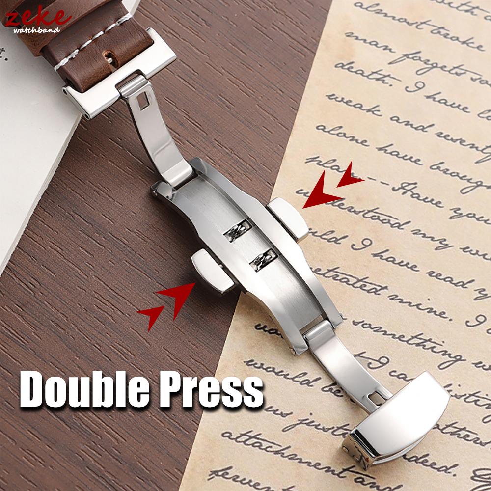 Handmade Retro Oil Wax Leather Strap 18mm 20mm 22mm Quick Release Bracelet Belt for Seiko for Omega Business Men Women Watchband