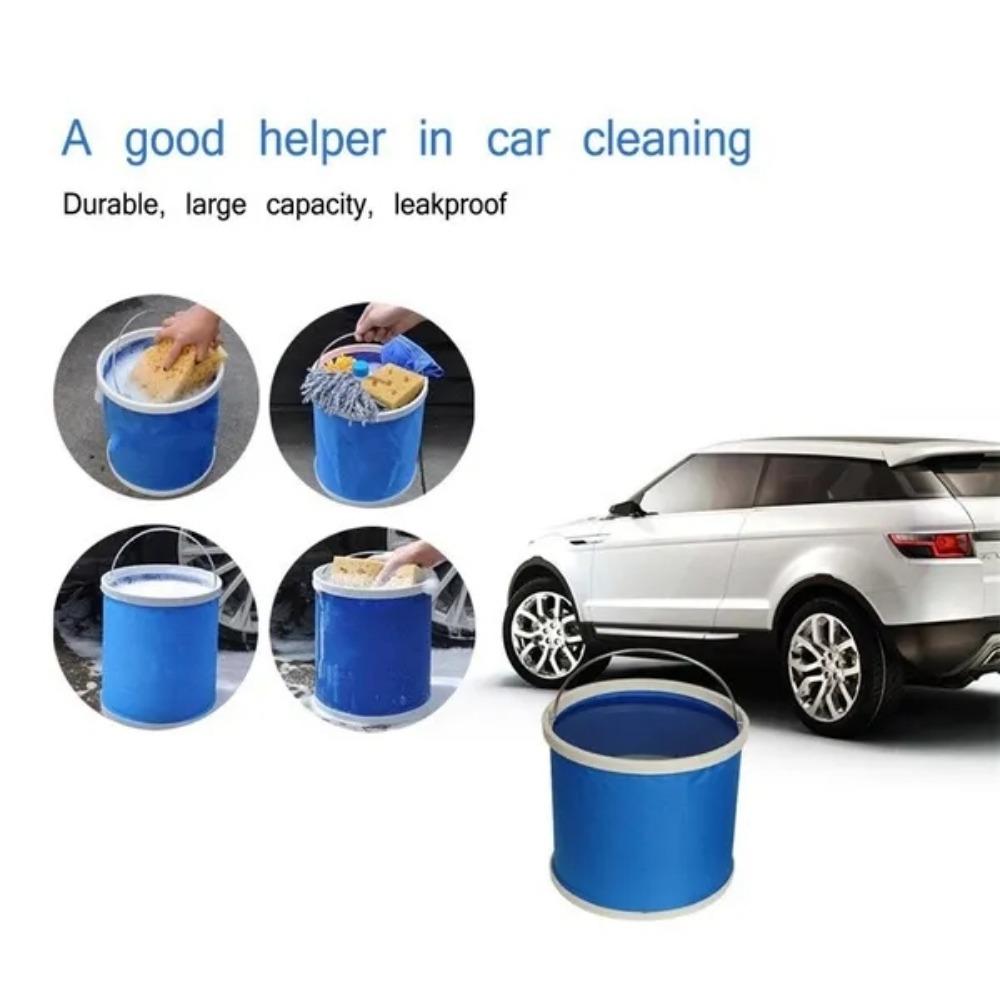 Găleată Pliabilă 9L Multifuncțională Portabilă Impermeabilă Oxford Pliabilă Instrument Curățare pentru Exterior Spălare Auto Pescuit Camping Drumeții