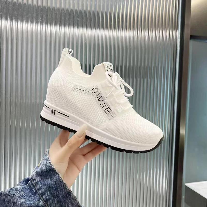 Spring Solid Color Women's Shoes Thick-soled Breathable Mesh Non-slip Casual Comfortable Ladies Shoes Zapatillas De Mujer