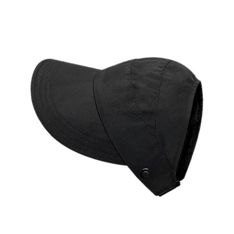 Ruth Style Women’s Topless Fisherman Hat with Mask - Full Face Sunscreen, Duckbill Design for a Slim Look