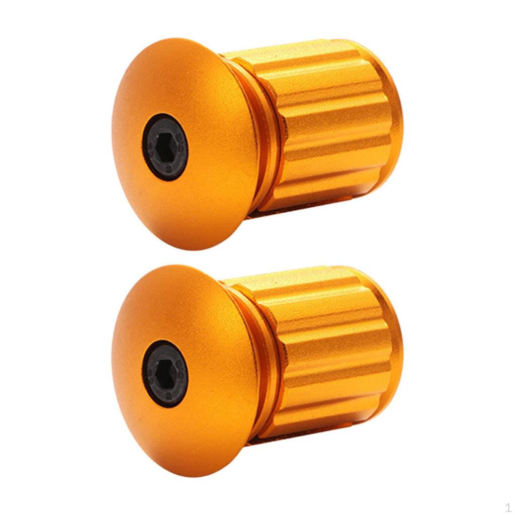 1 Pair Bike Handlebar Plugs Aluminum Alloy Adjustable Cycling Expansion Lock Grips End Caps for BMX
