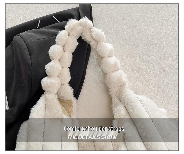 2025 Mori Style Plush Shoulder Bag - Sweet Girl Autumn/Winter Versatile Handheld Bucket Bag