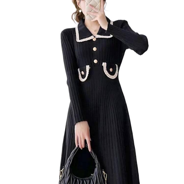 Elegant French Chic Knit Dress for Women - New Autumn/Winter Arrival, Perfect As a Base Layer or Inner Wear, Pairs Well with Coats.