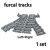 City Trains Diy Building Blocks Straight Curved Rail Bricks Parts Bridge Tunnel Model Soft Flexible Cross Tracks Railway Moc Toy
