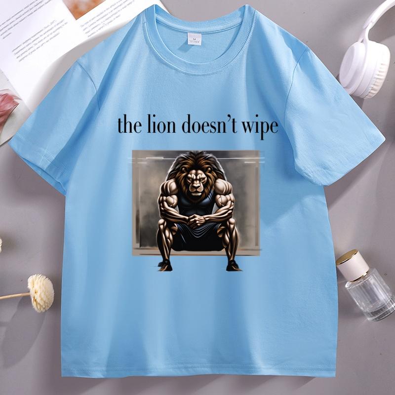 The Lion TShirt The Lion Does Not Concern Himself T Shirt Funny Cotton Short Sleeve Round Neck Tshirt Loose Streetwear Clothes