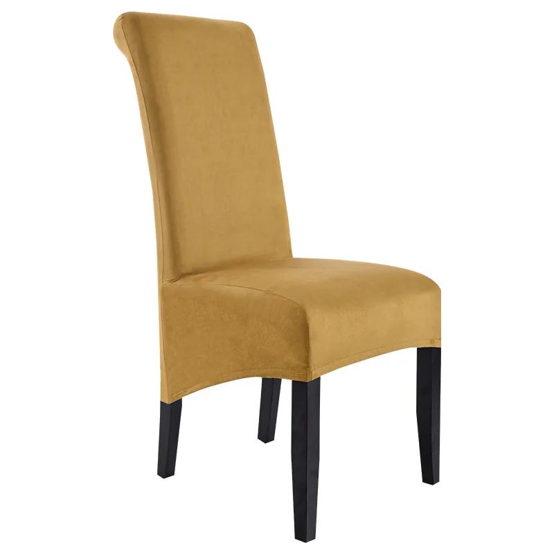 Stretch Velvet Dining Chair Cover XL Size Slipcover for Restaurant Hotel Party Large Chairs Banquet Dining Room