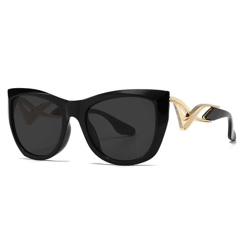 Foreign Trade  Popular Cat-Eye Metal Leg Women'S Sunglasses European And American Street Photography Ins Sunglasses