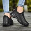 Fashion Air-cushion Walking Shoes for Women PU Leather Casual Sports Shoes Waterproof Ladies Slip-on Outdoor Shoes
