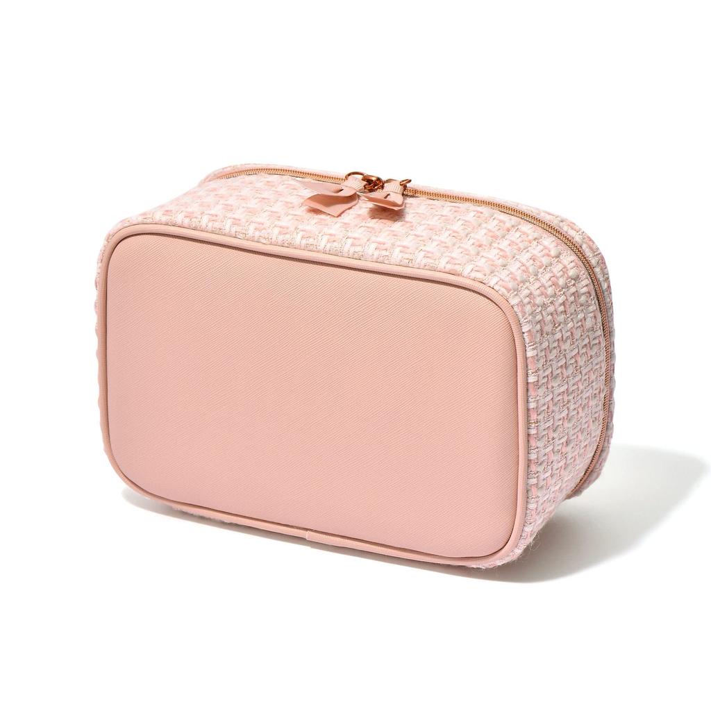 Francfranc Tweed Vanity Pouch Pink S Makeup Box Cosmetic Pouch