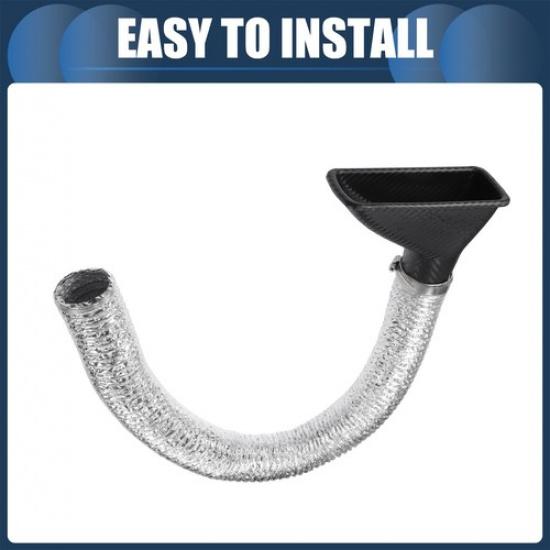 Pack(1) Air Intake Duct Front Bumper Car Square Brake Extendable Flexible Hose