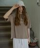 Opeundoeoseutyudio Arch Logo Drawstring Tshirt Beige