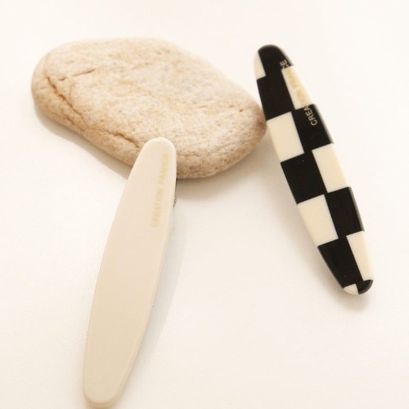 

J.Lauren French Slim Oval Side Hair Pin H01235 ivory