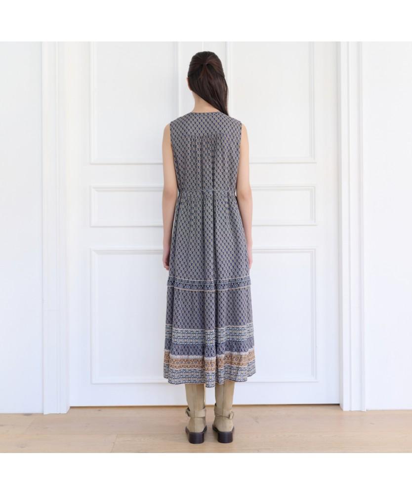 THURSDAY ISLAND Border Mix Sleeveless Dress_T264Mop213W