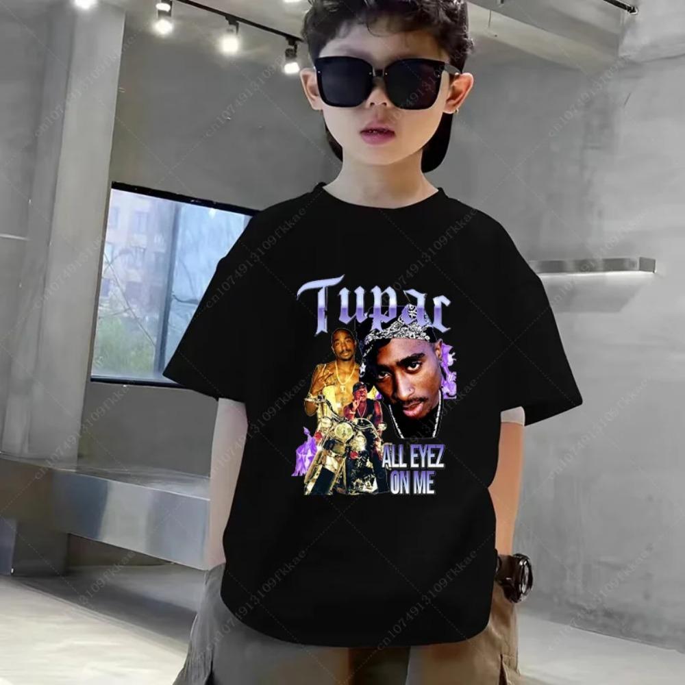 

Летняя футболка с принтом Тупака 2pac, рэпер, бандит, модная детская футболка, футболка для мальчиков и девочек, повседневная детская футболка с коротким рукавом, топ 110