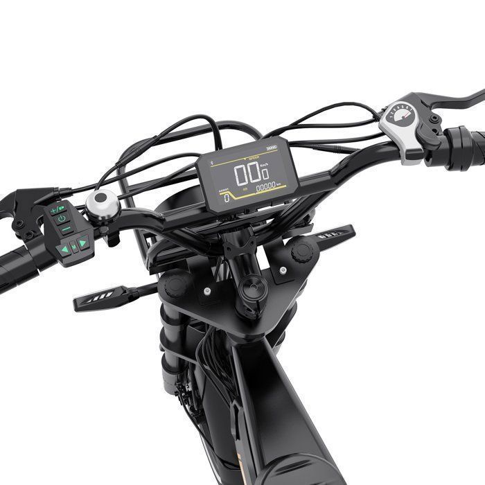 RCB G19 MINI Vélo Électrique 36V 13Ah Moteur max 630W Jusqu'à 80 km Capteur de Couple 7 Vitesses APP NFC Pneus Fat 16×4.0, Noir