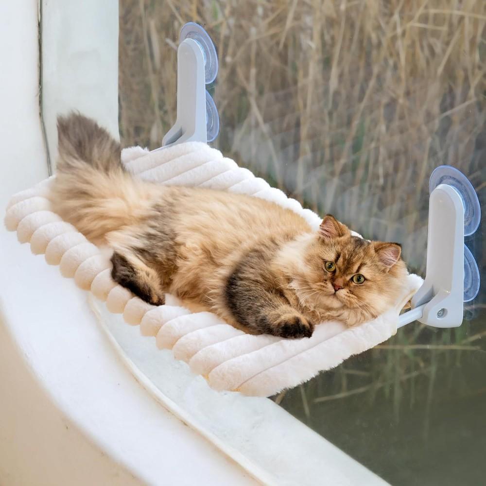 

Cat Window Hammock with Strong Suction Cups – Cozy Perch for Indoor Cats верблюд