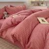 Simple Pure Cotton Four-piece Set Plaid Pure Cotton Bed Sheet Quilt Cover Bed Sheet Type Pure Cotton Dormitory Three-piece Set