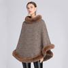 Maglione con collo a scialle e mantello per capelli autunnale e invernale, giacca in tweed