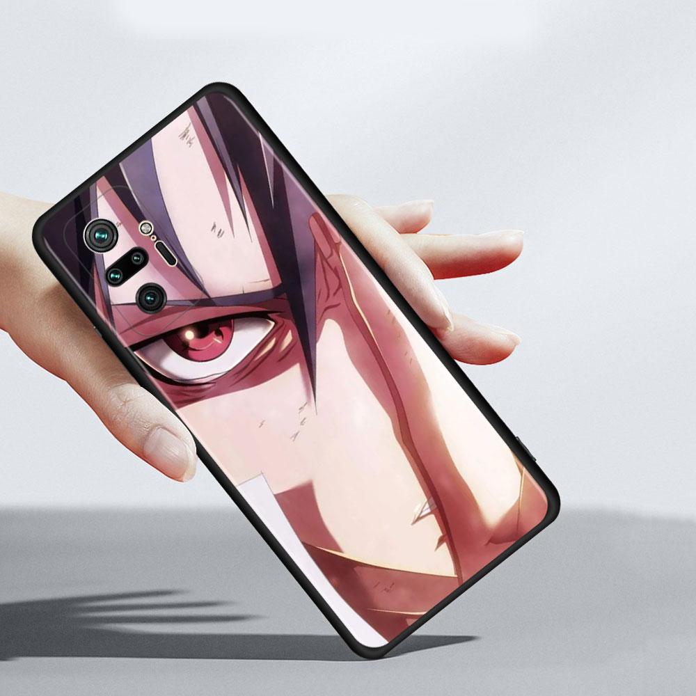 Cassa del telefono per Xiaomi Redmi 9 9a 9c 8 k40 Nota 9s 9 10 11 8 pro 7 11t 9t 8t Cover In Silicone Coque Anime Naruto Uchiha Sasuke