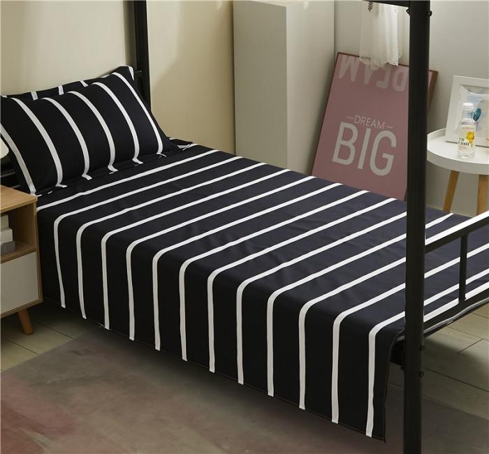 Bed Top Sheet for Single,Modern Soft Polyester Flat Sheet,Home Bed Linens,Kids Adult Student Dormitory Bedspread
