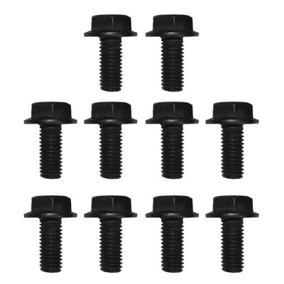 10Pcs Miter Sawing Cutter Bolt Left Hand Thread Hex Head Flanges For Cutting Machine Tool Part Black Sawing Cutter Screw Bolt