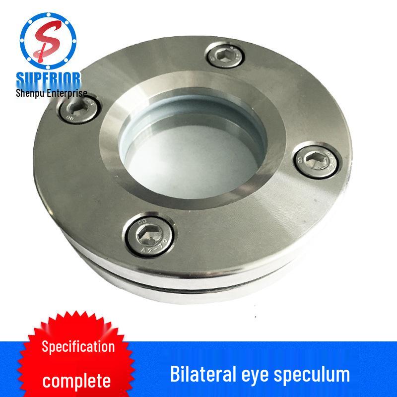 304 Stainless Steel Double-Clamp Flange Sight Glass, Flat Type, Pipe DN50-DN200 Carbon Steel DN50